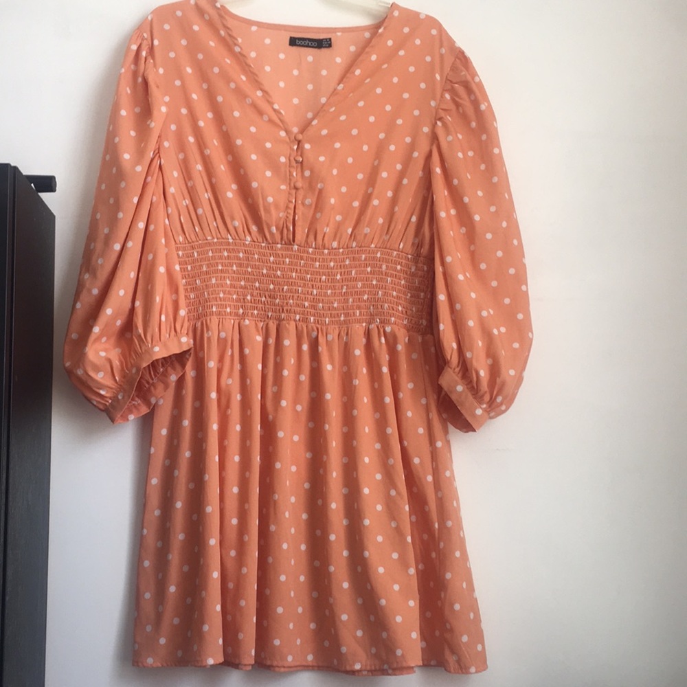 Ruched waist skater dress